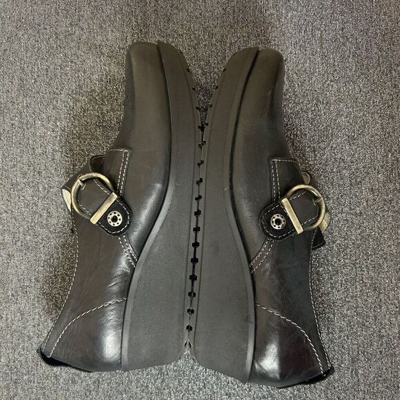 Dromedaries Black Leather Wedge Dark Academia Buckle 41 10.5-11 - Picture 7 of 11